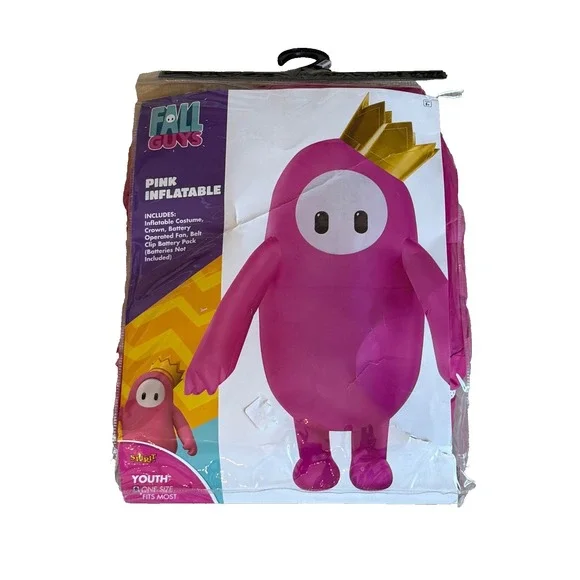 FALL GUYS PINK BEAN Inflatable‎ Halloween Costume Kids ONE SIZE BRAND NEW SPIRIT - Picture 2 of 4